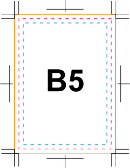 B5サイズの場合のデータサイズ例